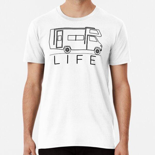 Remera Camiseta Van Life Con Diseño Minimalista Hippie Campe