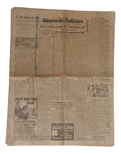 Jornal Diario De Noticias Feb Guerra 1942*