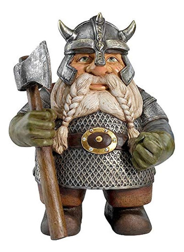 Diseño Toscano Viking Victor Norse Dwarf Gnome Statue