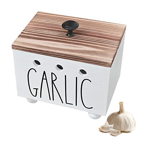 Chonic Garlic Keeper, Farmhouse Garlic Holder For Count...