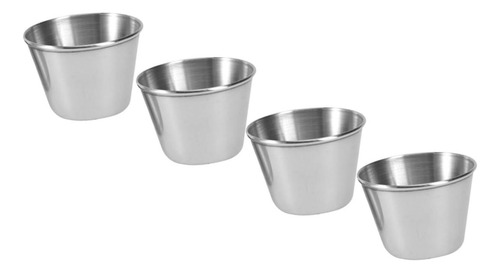 4 Pcs Taza Salsa De Acero Inoxidable Tazones Salsa