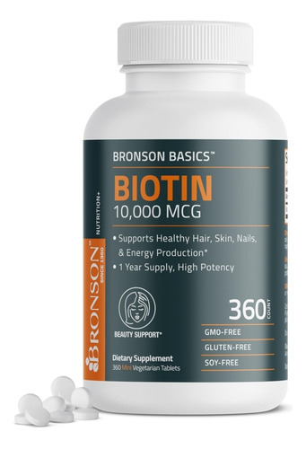 Biotina 10000 Mcg 360 Cápsulas Blandas