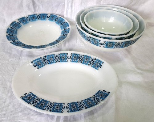 Lote De 3 Bowl 2 Platos Fuente Termo Rey Brasil Opalina B45