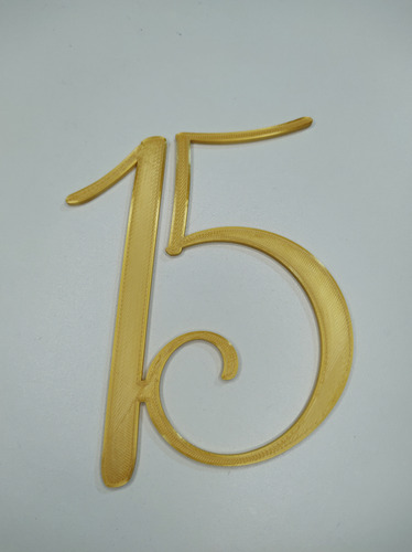 Nombre Y Número 29cm Eventos 15 Años Cumpleaños Impresión 3d Dorado