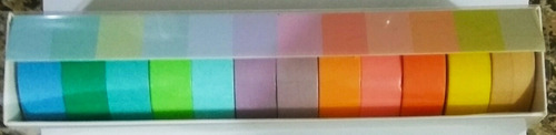 Imagem 1 de 1 de 12 Fitas Washi Tape Adesiva Pastel Decorativa Artesanato