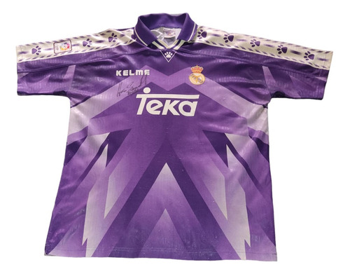 Jersey Real Madrid Kelme Firmada Roberto Carlos Hugo Sánchez