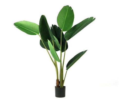 Planta Artificial Decoración Ave De Paraíso 120cm