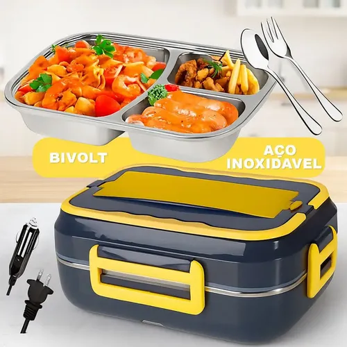 Marmita Elétrica Térmica Portátil 1,5l Bivolt 110/220v Veicular 1...