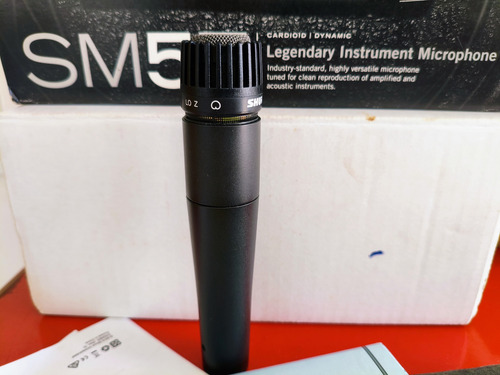 Microfone Shure Sm57 Original, Completo Na Caixa (sp) Preto (Usado)