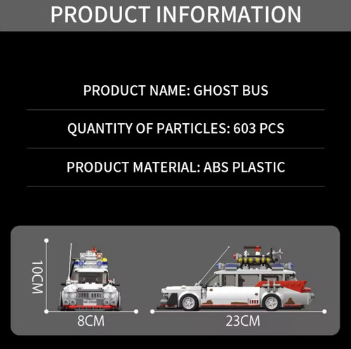 Set De Construcción Ghostbusters 603pcs Bloques Colección 603 Ecto-1 Ghostbusters