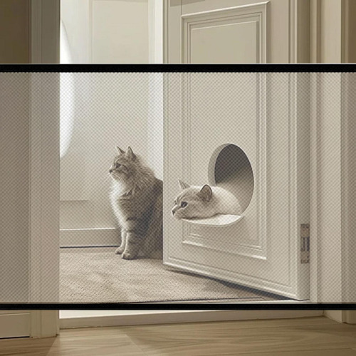 Puerta Retráctil Para Perros Portátiles 4 Ganchos Puerta L