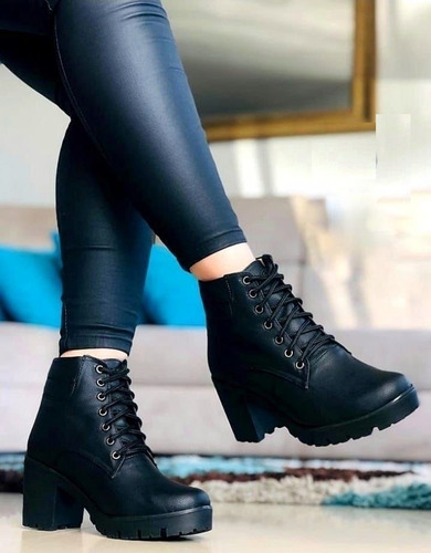 Zapatos Botas Botín De Tacon Corte Alto Para Mujeres Damas 