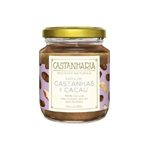 Kit 2x: Pasta De Castanhas E Cacau Vegana Castanharia 210g