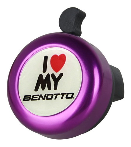 Timbre Bicicleta I Love My Benotto Morado Ajuste Universal