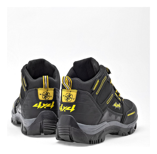 Bota Hiking Hombre 4x4 Negro 121-137