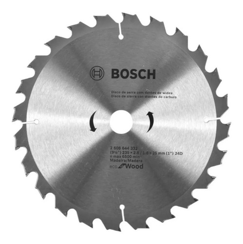 Hoja Sierra Circular 9 1/4  24 Dntes 235mm Bosch 2608644332