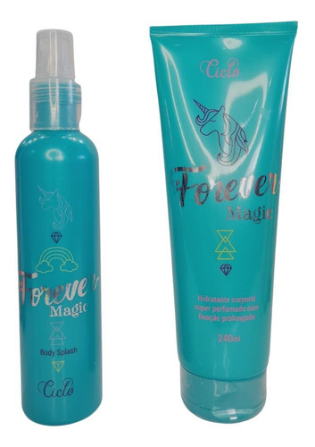  Kit Ciclo Forever Magic Body Splash + Loção Hidratante