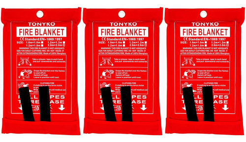 6.5 X 6.5ft Emergency Fire Blankets, Flame Retardant Protect