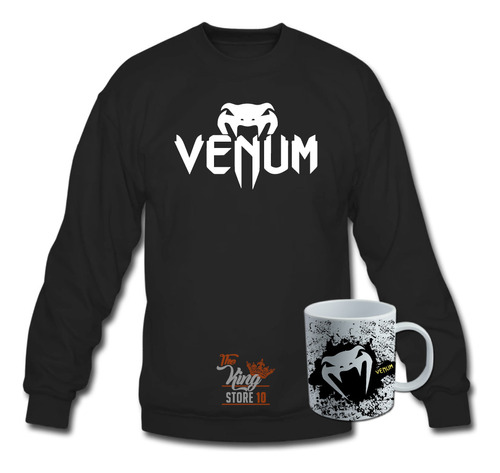 Poleron Polo + Taza, Venum Logo Horizontal, Ufc, Peleas, Artes Marciales Mixtas / The King Store