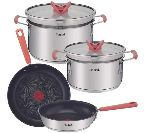 Bateria Tefal 6 Piezas Optispace Sarten  24 28 Olla 18 20