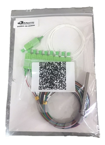 Imagem 5 de 5 de Mini Dio Em Aço 12 Fibras Com Acoplador Sc-apc-splitter 1x8
