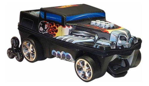 Mochila 3d Com Rodinha Hot Wheels Bone Shaker Carro
