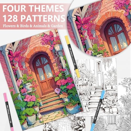 Set 4 Libros Para Colorear Y Rotuladores,mándala De Animales
