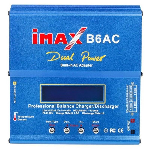 Carregador Balanceador Lipo Imax B6ac Com Fonte Conector Xt