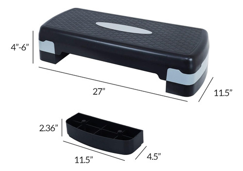 Banco Escalon De Ejercicio Step Rutinas Aerobics Ajustable C