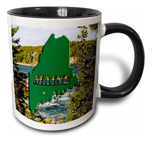 Mapa Estatal 3drose Mug__4, Texto Con Imagen Y Arcadia Park