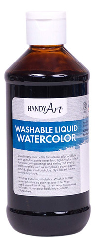 Handy Art - Acuarela Liquida Lavable (8 Onzas), Color Marron