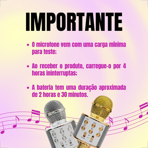 .. Micrófono Inalámbrico Para Karaoke Youtuber Cores Infanti