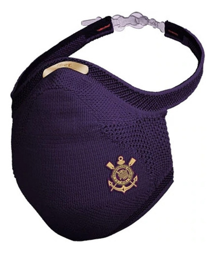 Kit de mascarillas Corinthians Fiber Knit, con filtro de protección y soporte, color morado, talla G