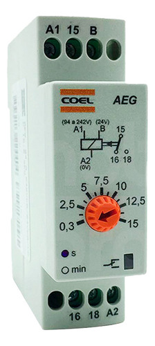 Temporizador Coel Eletronico 15seg Aeg 242v/24v