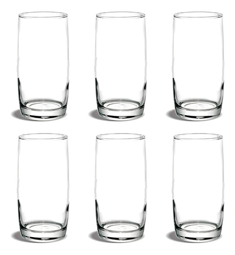 Conjunto 6 Copos Long Drink Maracaibo Vidro Bar 410ml Cor Incolor