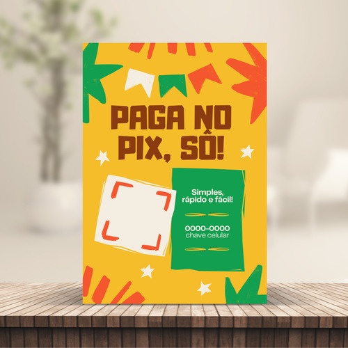 Arte Digital - Pagamento Pix Qr Code - Festa Junina Arraiá Modelo 01