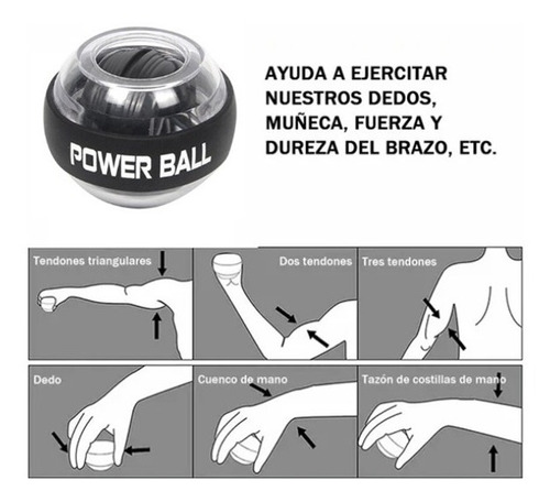 Ejercitador Giroscopio Powerball Muñeca Brazo