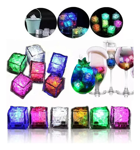 36 Luces Led Brillantes Para Cubitos De Hielo Bebidas Fiesta