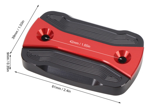 Par De Tapones Rojos Y Rojos Para Depósito De Líquido De Fre