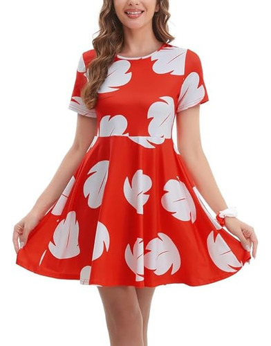 Disfraz Halloween Hoja Roja Para Mujer Vestido Dibujos Anima