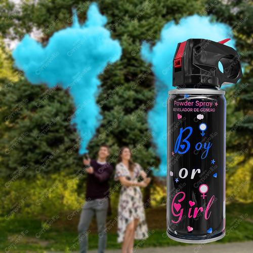 Botella Lanzador Polvos Azul Revelación De Género Niño Baby