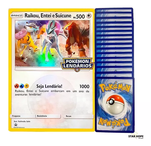 Carta Pokemon 'raikou' - Rara Incrivel Original Portugues