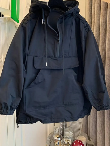Chaqueta Impermeable A Prueba De Viento Con Capucha Y Forro