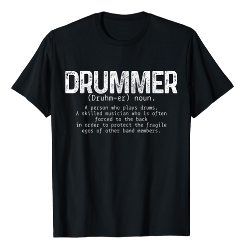 Drummer Definición Baterías Drumming Funny Drummer Polera