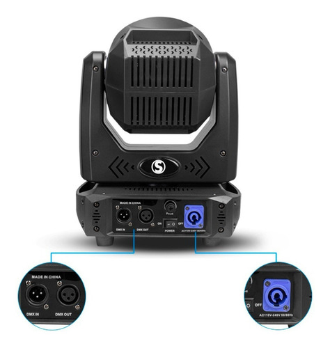 Imagen 3 de 6 de Cabeza Movil Case 2pza 120w Prisma Gobo Rotatorio Steelpro