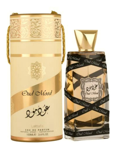 Lattafa Oud Mood For Unisex Eau De Parfum Spray, 3.4 Ounce