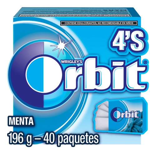 Orbit Menta Chicles De Menta Sin AzĂșcar Caja 40 Piezas