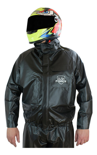 Capa De Chuva Force Plus Pvc Conjunto Motoqueiro Moto 