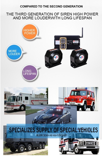 Altavoz Pato Sirena Profesional Federal 400w Inalambrico