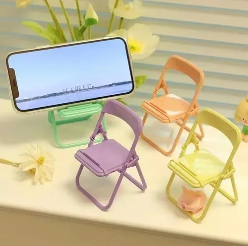 5 Sillitas Kawaii Porta Celular Plegable Soporte Colores